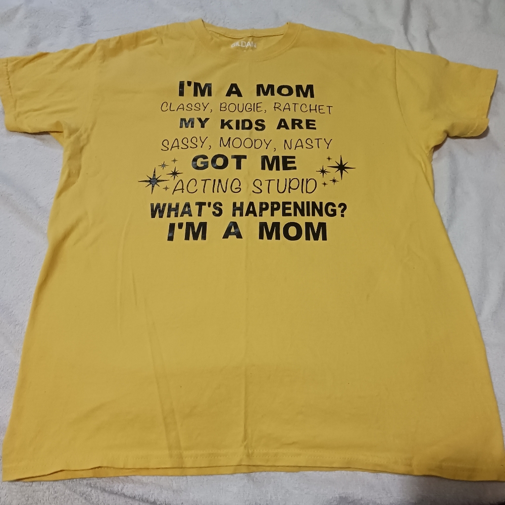 Medium Mom T Shirt Yellow